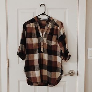 ModCloth plaid button shirt flannel button down